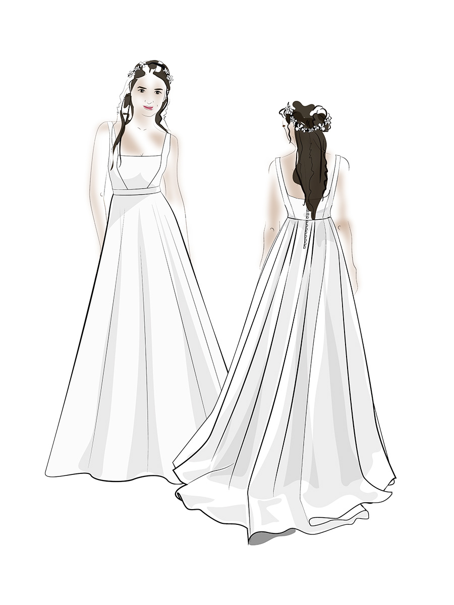 Dessin robe de mariée sur mesure